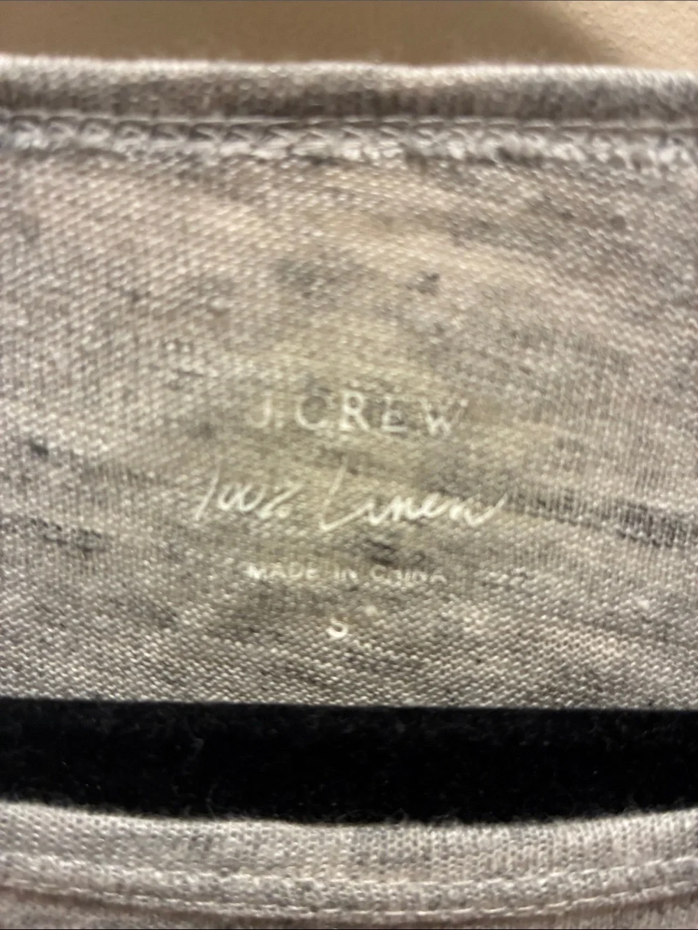 J. Crew Heather Gray Boatneck 3/4 Sleeve Top